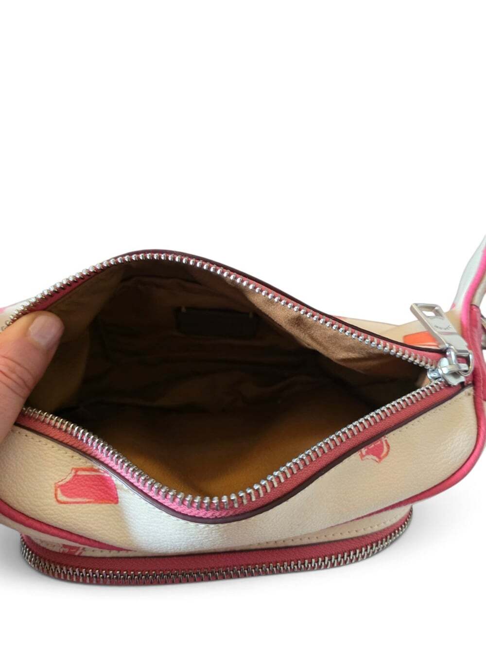 Coach C4276 Court Belt Bag Popsicle Print Pink Chalk Multi Leather Fanny Pack - Picture 9 of 16